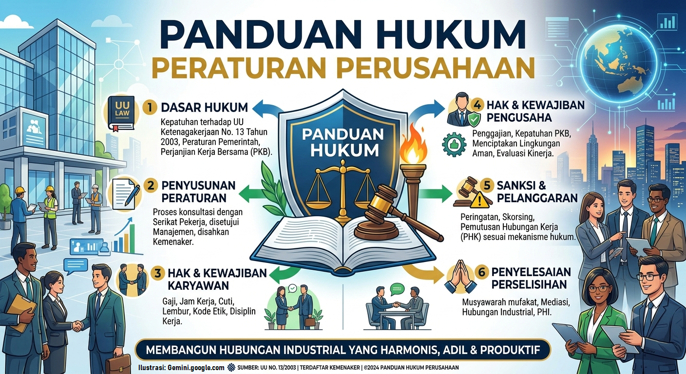 Panduan Hukum Peraturan Perusahaan: Instrument Kepatuhan Hukum dan Tameng Risiko Bisnis